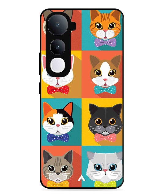 Kitties Metal Back Cover Phone Case for Vivo Y400