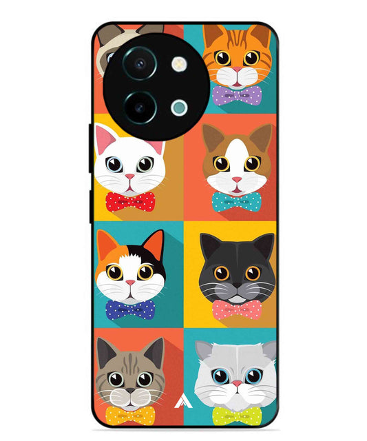 Kitties Metal Back Cover Phone Case for Vivo Y58