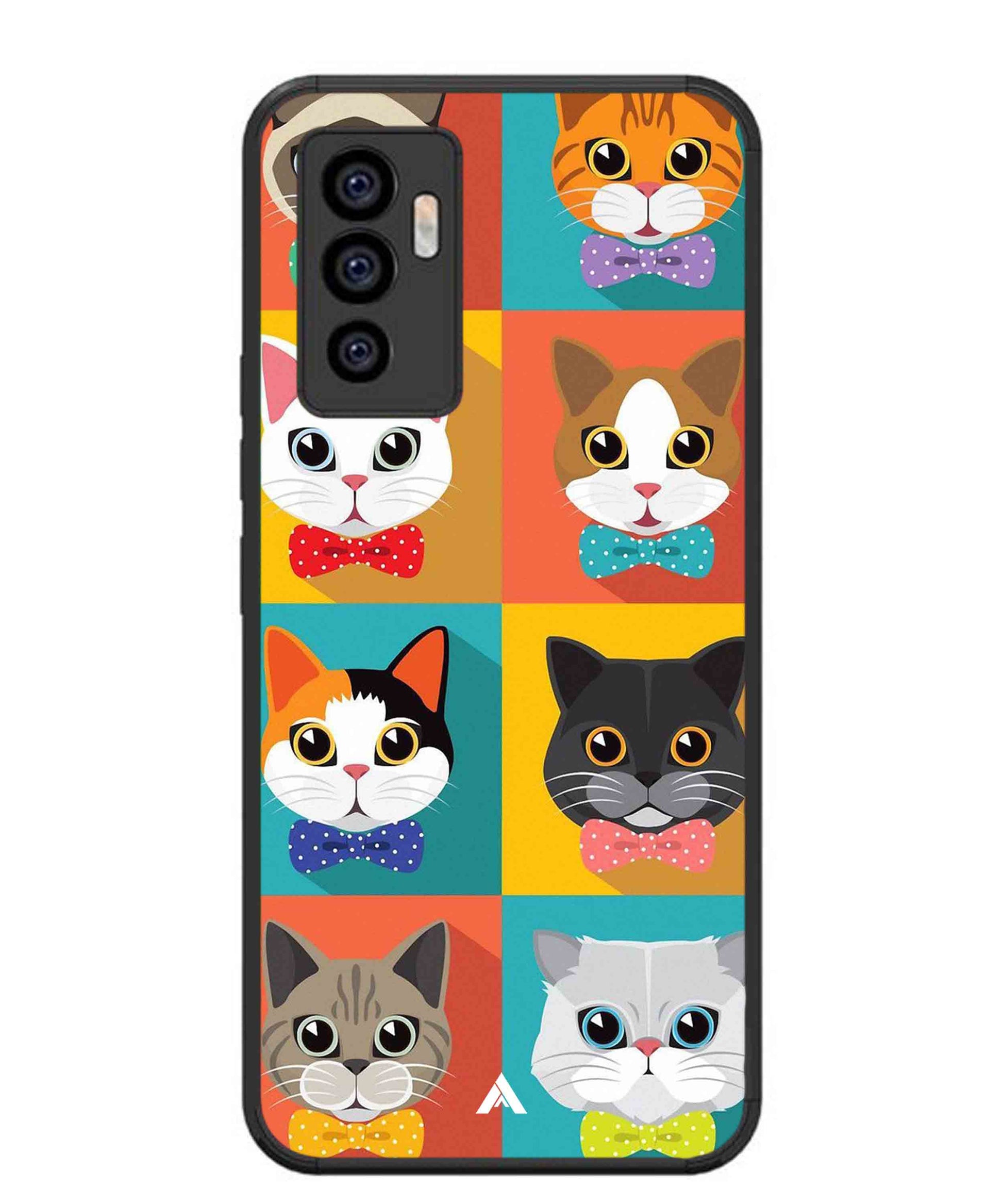 Kitties Metal Back Cover Phone Case for Vivo Y75 4G