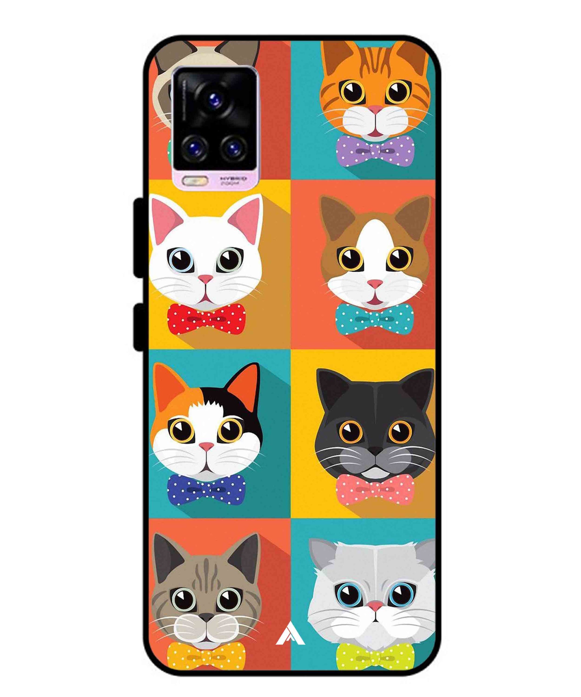 Kitties Metal Back Cover Phone Case for Vivo v20 Pro