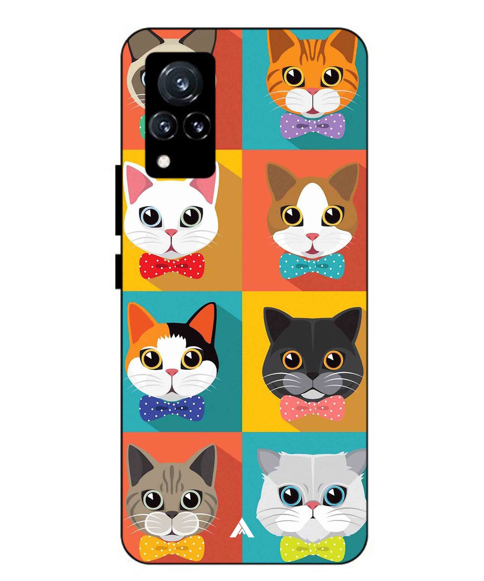 Kitties Metal Back Cover Phone Case for Vivo v21