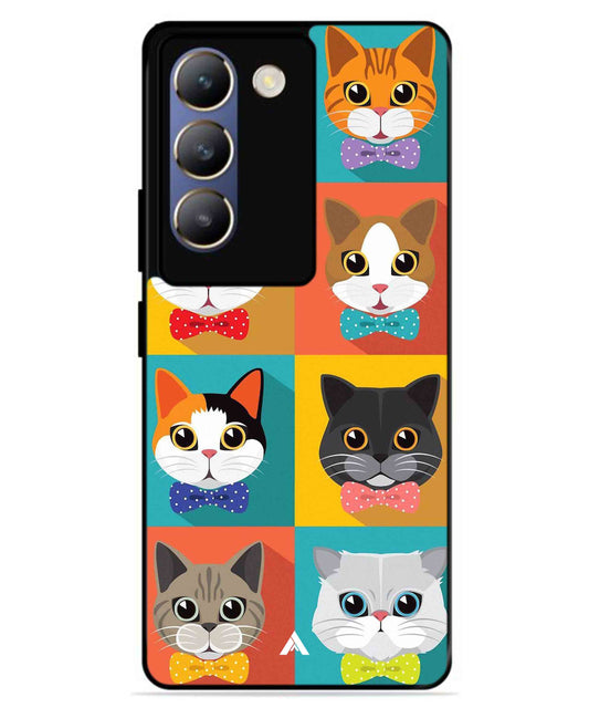 Kitties Metal Back Cover Phone Case for Vivo v30 Lite