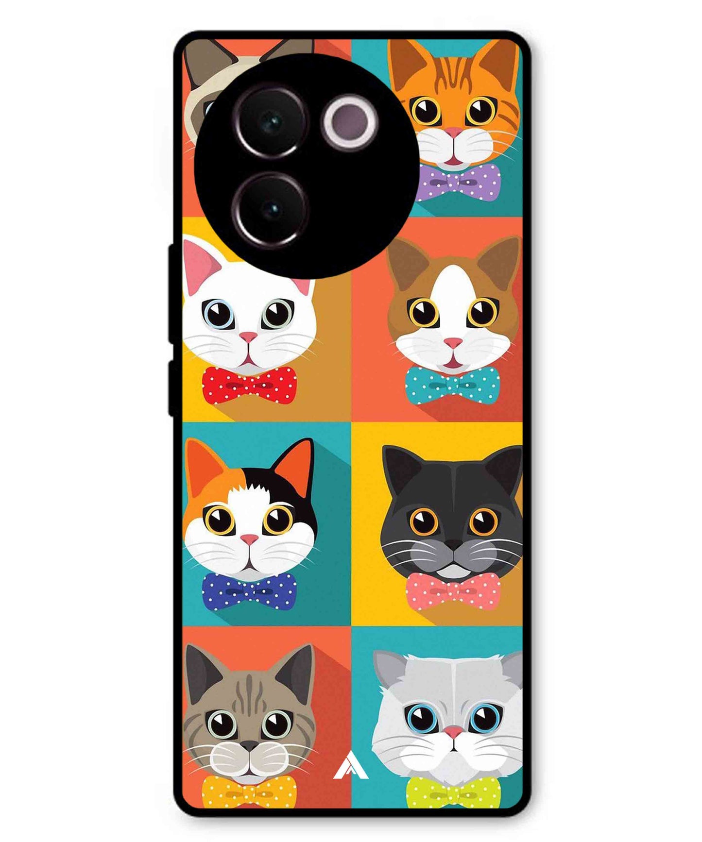 Kitties Metal Back Cover Phone Case for Vivo v30e