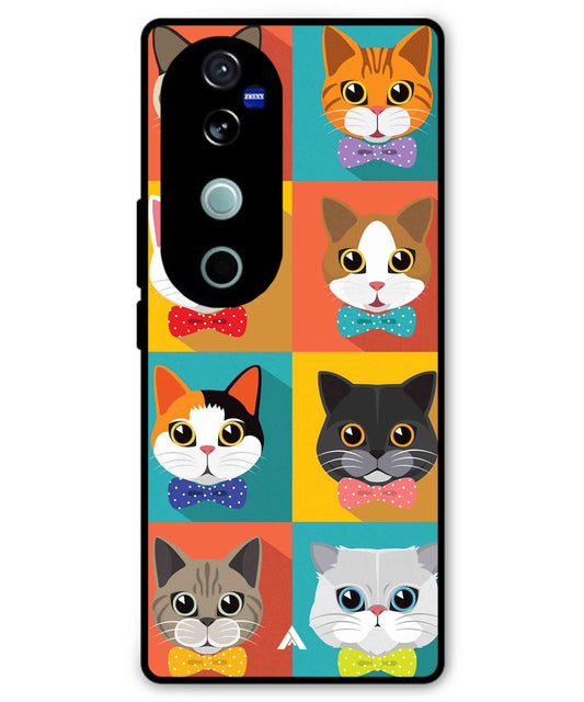Kitties Metal Back Cover Phone Case for Vivo v40