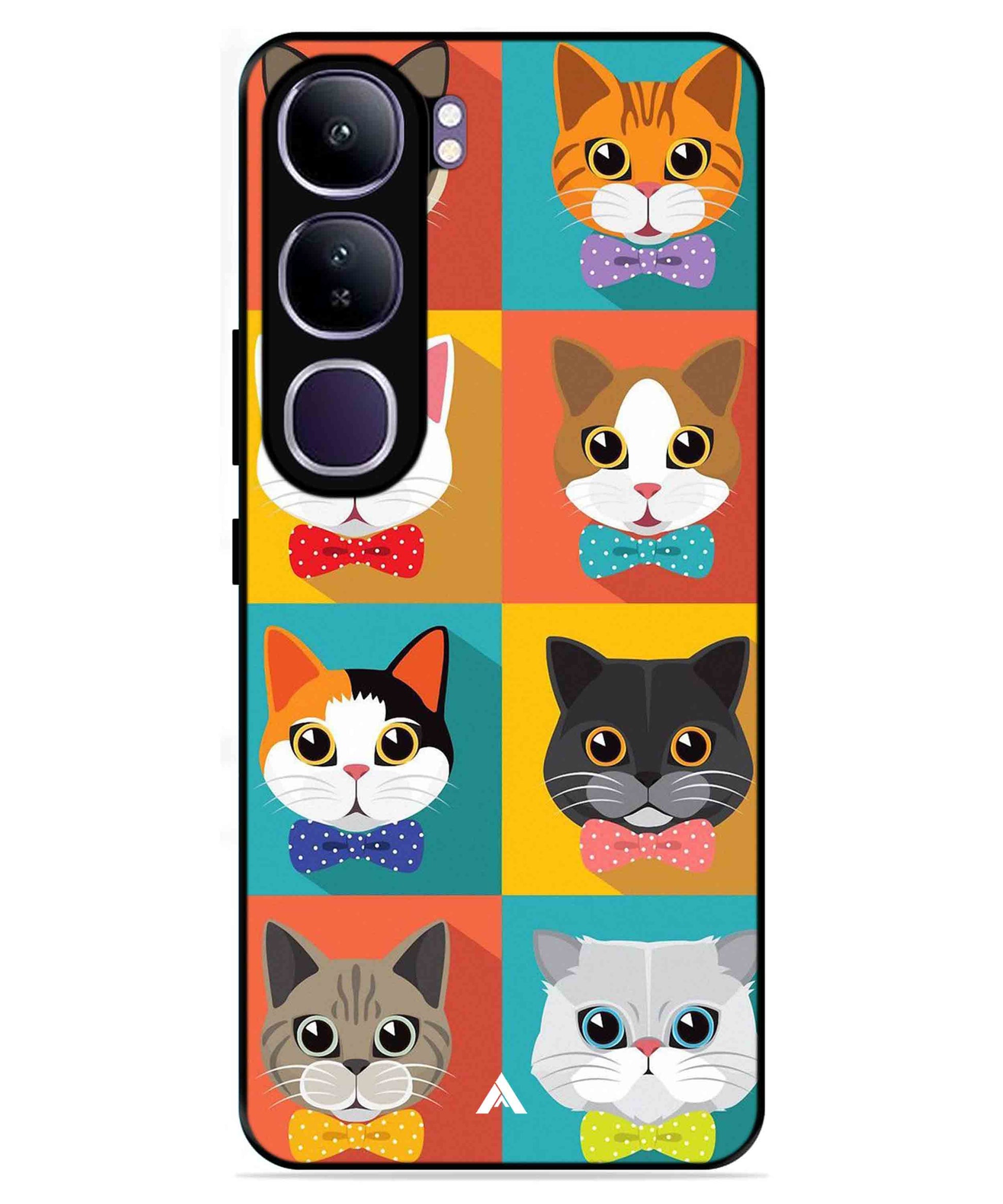 Kitties Metal Back Cover Phone Case for Vivo v40 Lite