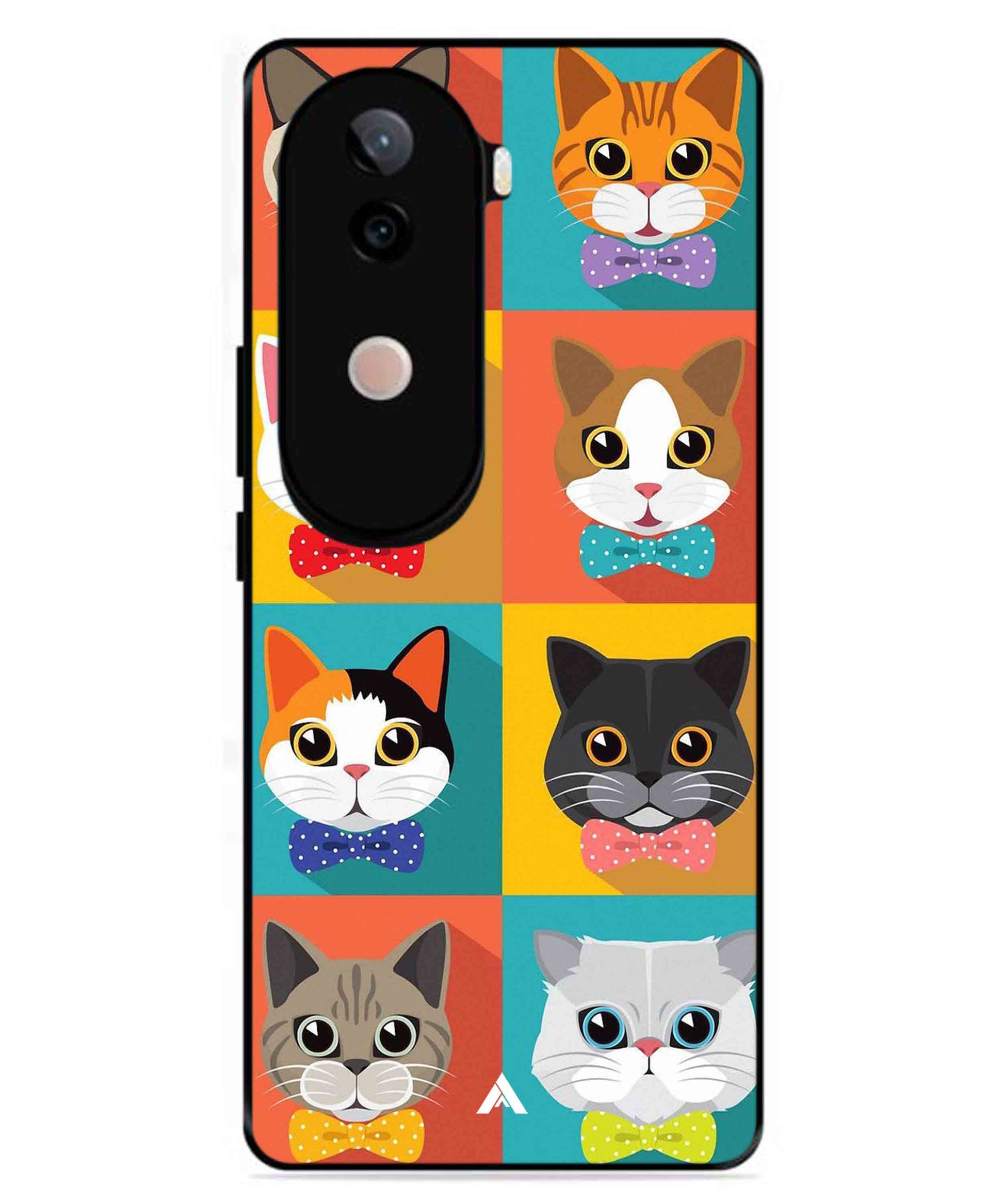 Kitties Metal Back Cover Phone Case for Vivo v40e