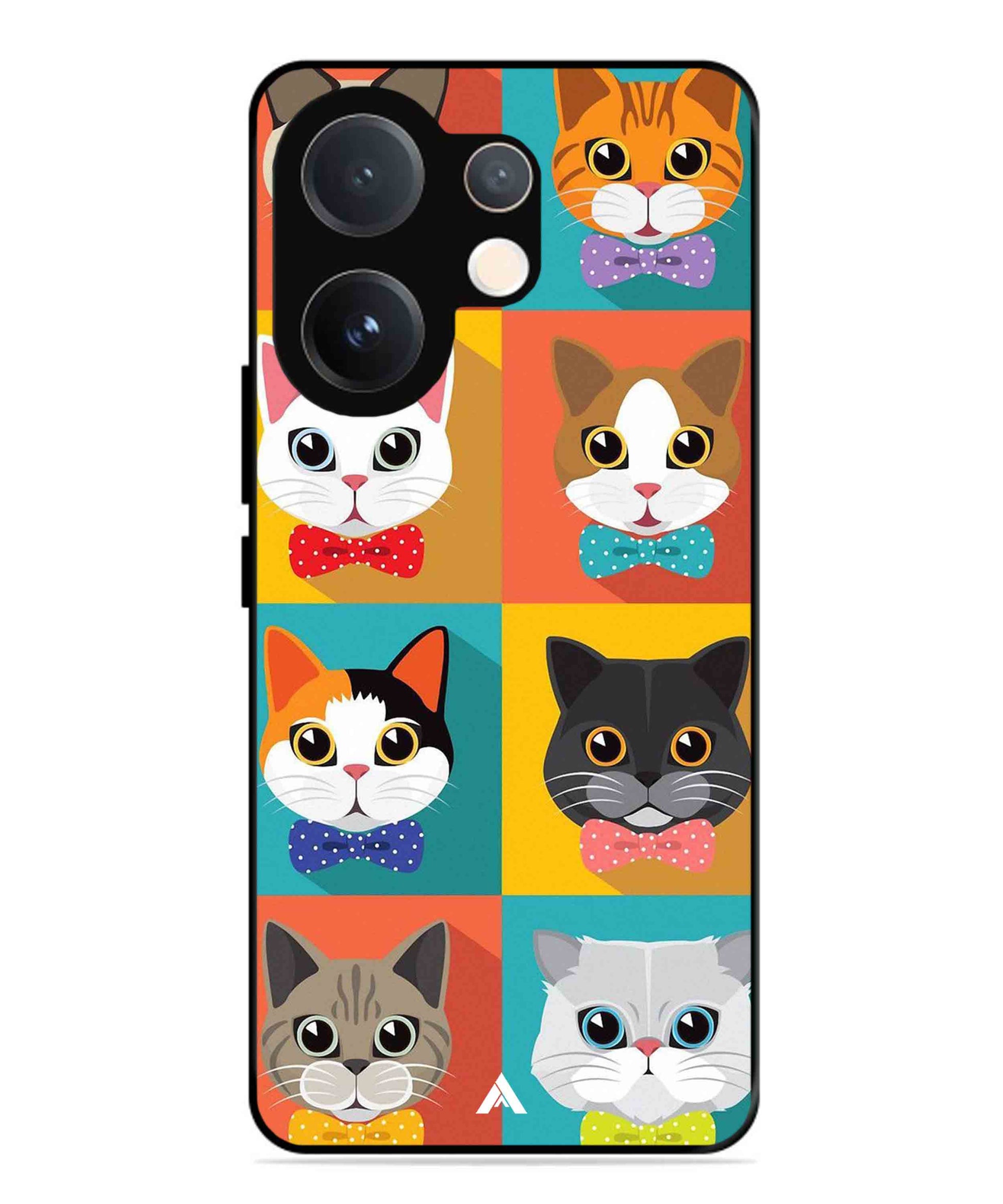 Kitties Metal Back Cover Phone Case for Vivo v60