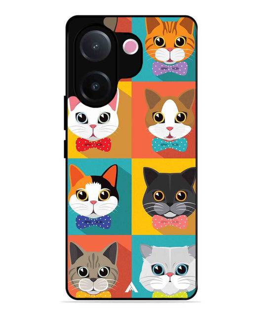 Kitties Metal Back Cover Phone Case for Vivo v60e