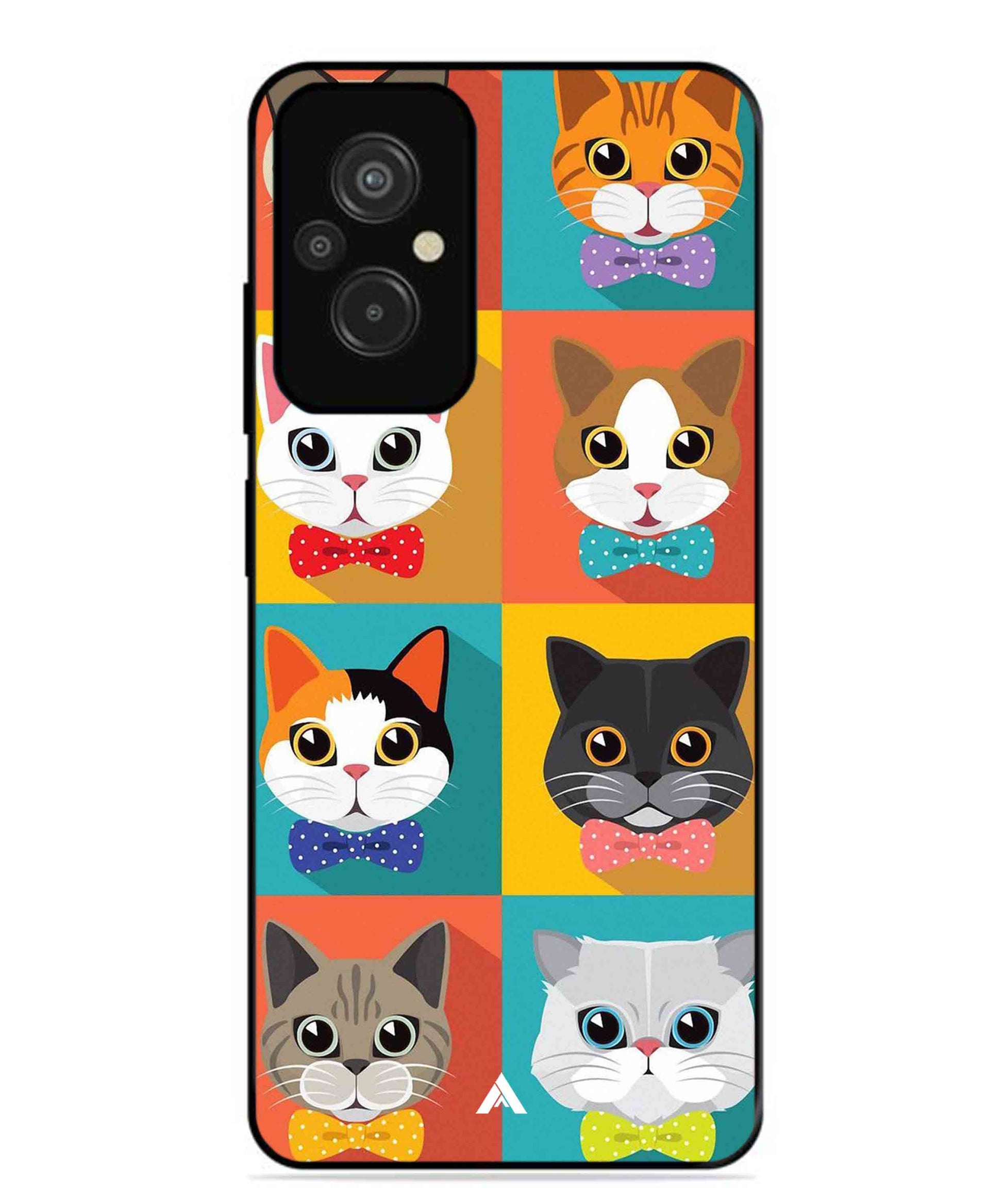 Kitties Metal Back Cover Phone Case for Xiaomi Redmi 11 Prime 4G