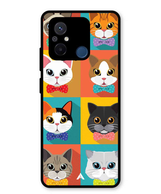 Kitties Metal Back Cover Phone Case for Xiaomi Redmi 12C