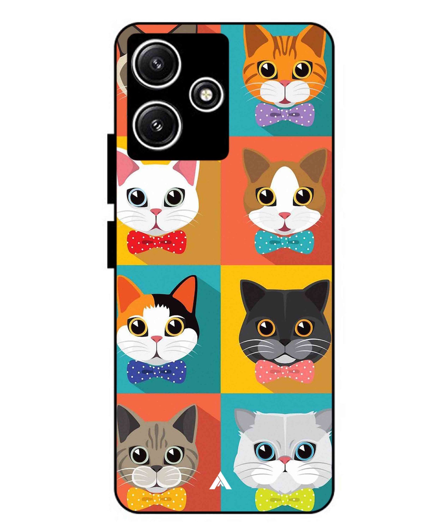 Kitties Metal Back Cover Phone Case for Xiaomi Redmi 12 5G