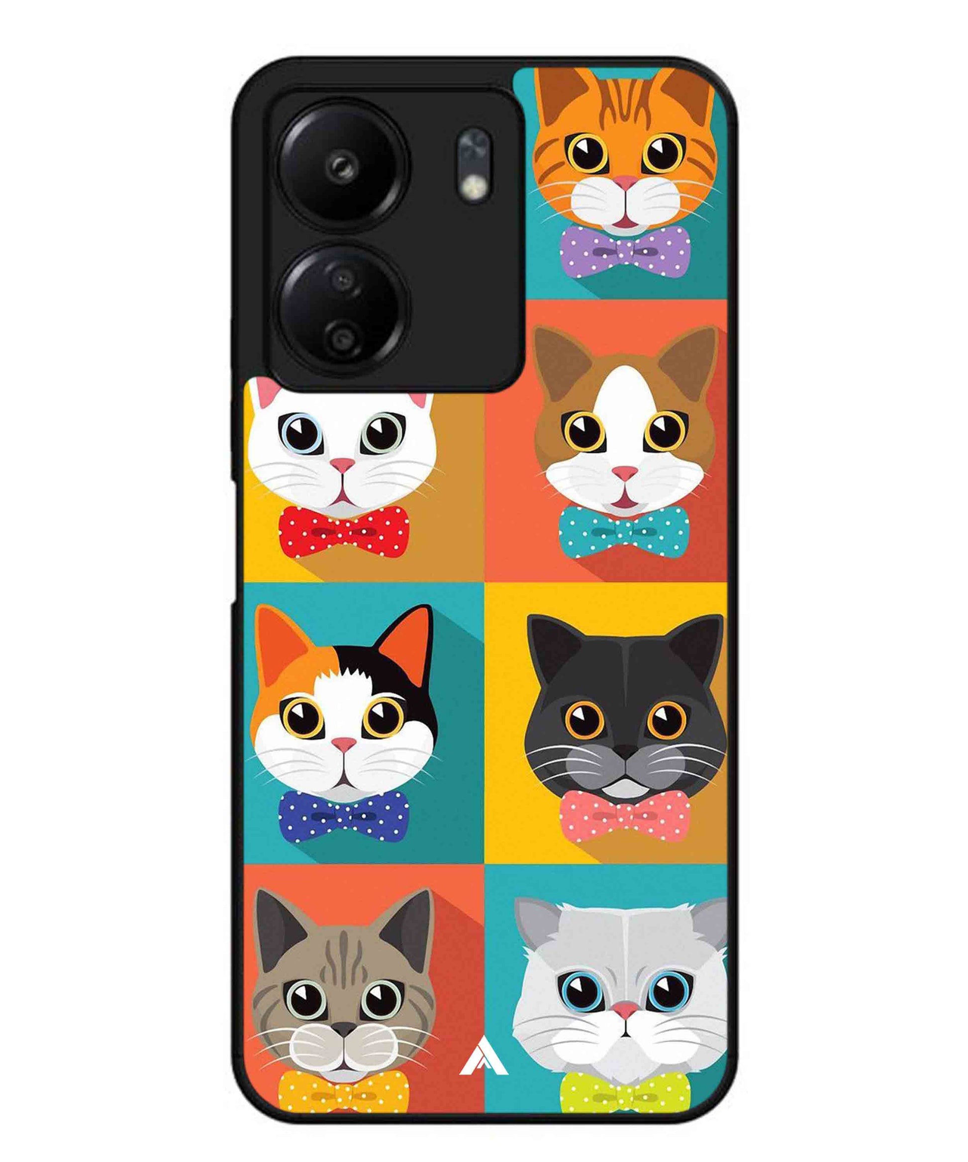 Kitties Metal Back Cover Phone Case for Xiaomi Redmi 13C 4G