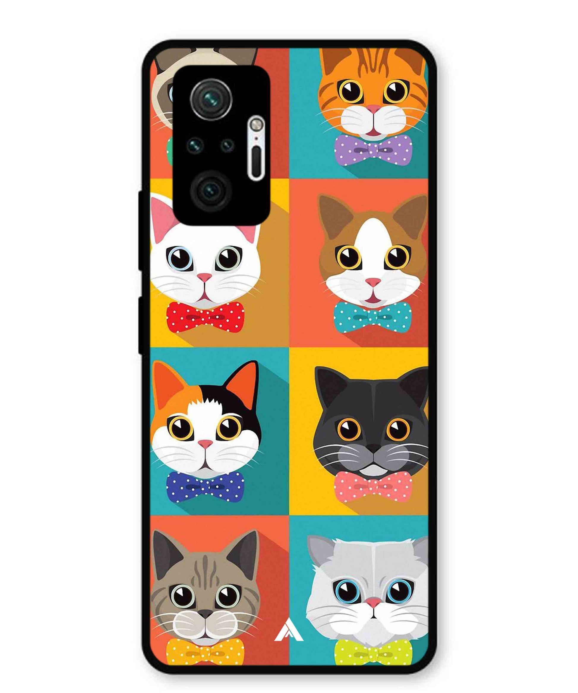 Kitties Metal Back Cover Phone Case for Xiaomi Redmi Note 10 Pro Plus