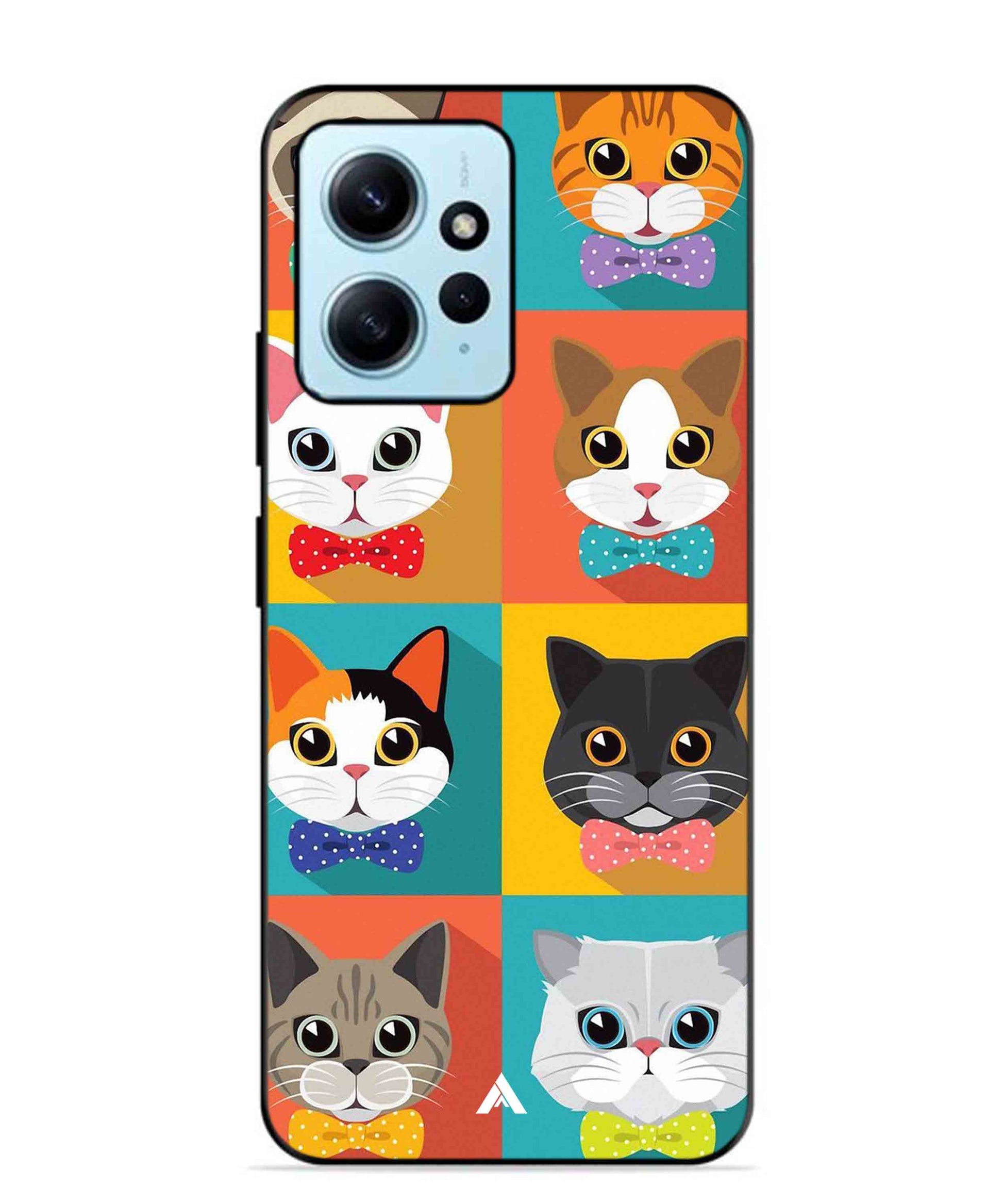 Kitties Metal Back Cover Phone Case for Xiaomi Redmi Note 12 4G
