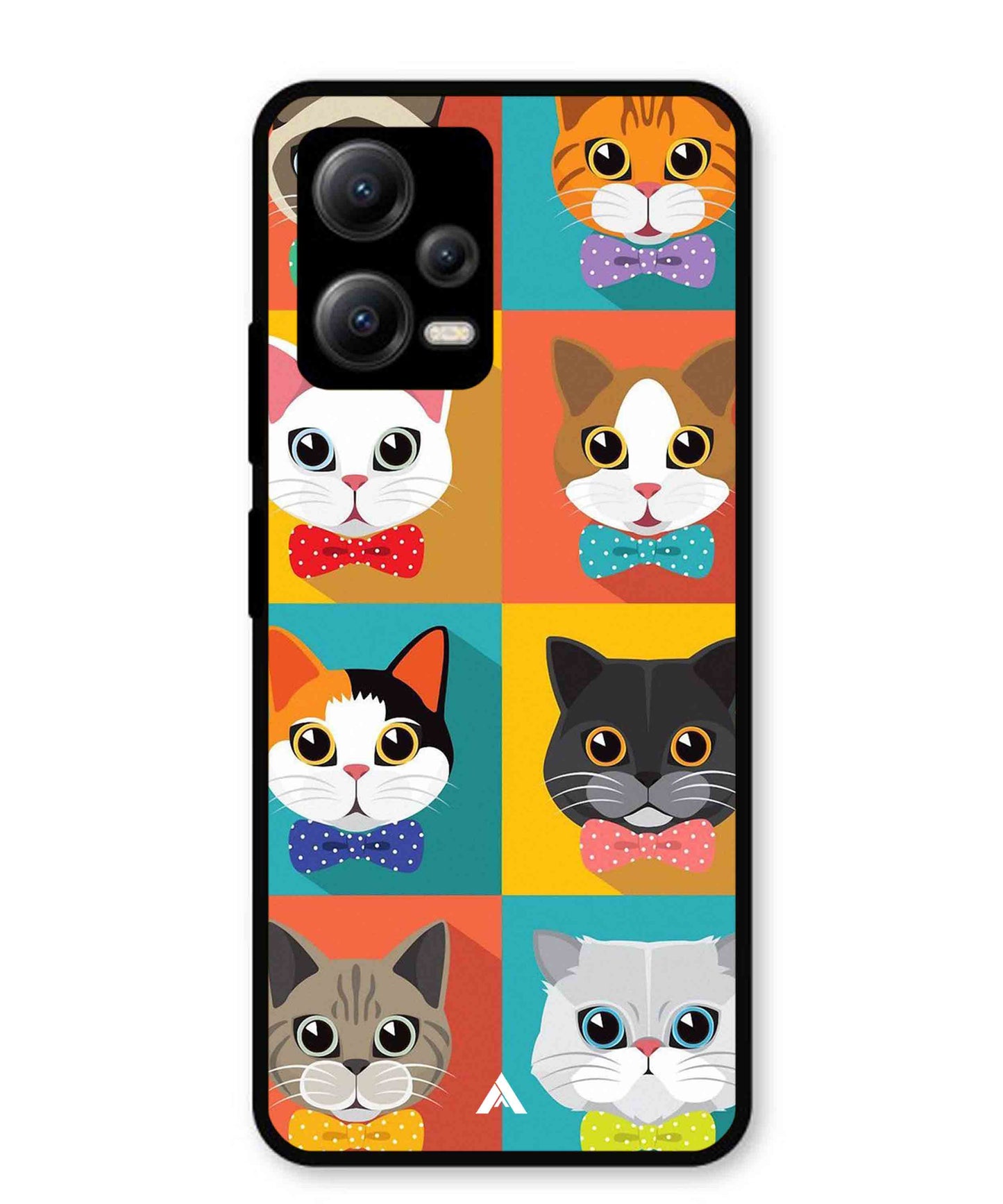 Kitties Metal Back Cover Phone Case for Xiaomi Redmi Note 12 5G