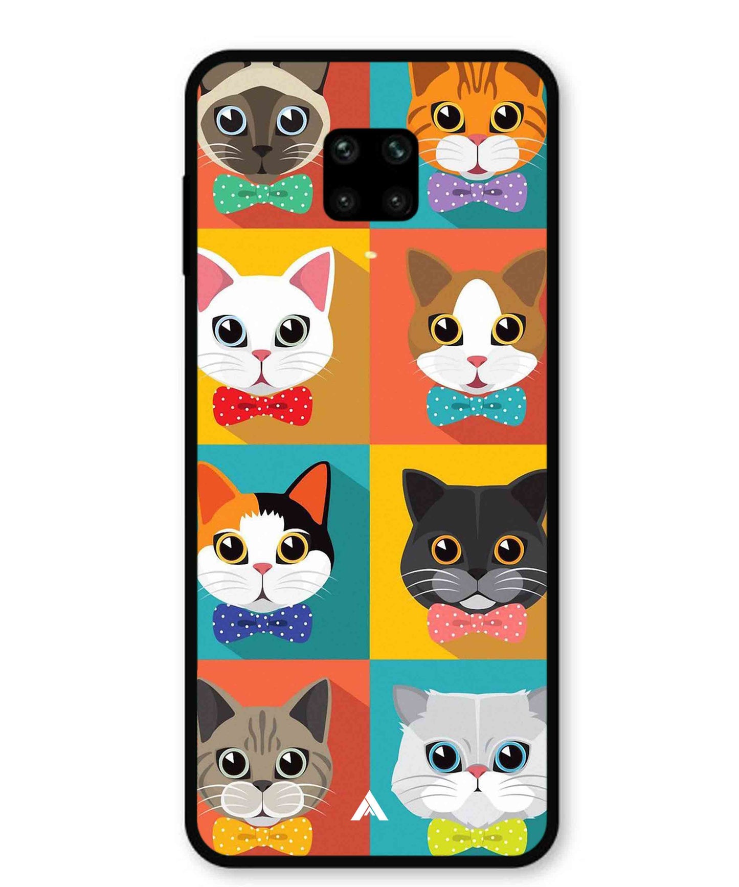 Kitties Metal Back Cover Phone Case for Xiaomi Redmi Note 9 Pro