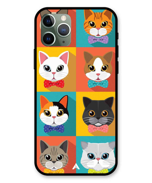 Kitties Metal Back Cover Phone Case for iPhone 11 Pro