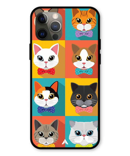Kitties Metal Back Cover Phone Case for iPhone 12 Pro