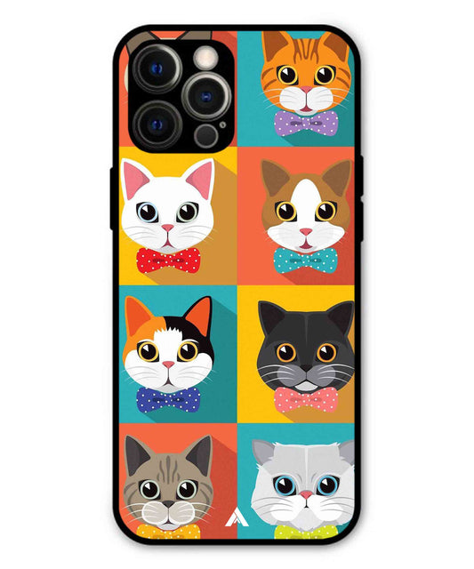 Kitties Metal Back Cover Phone Case for iPhone 12 Pro Max