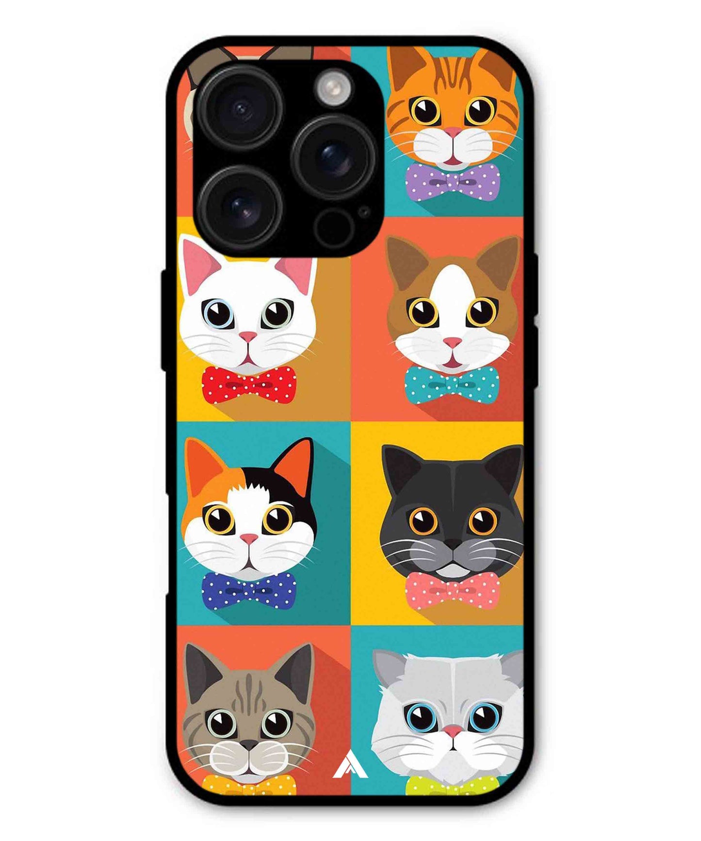 Kitties Metal Back Cover Phone Case for iPhone 13 Pro