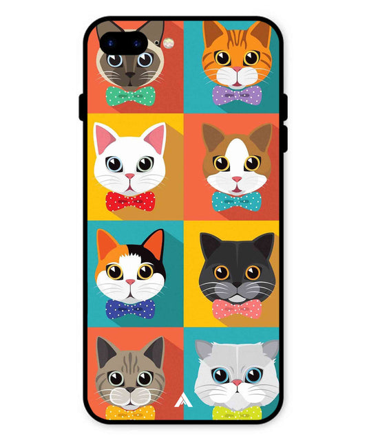 Kitties Metal Back Cover Phone Case for iPhone 7 Plus