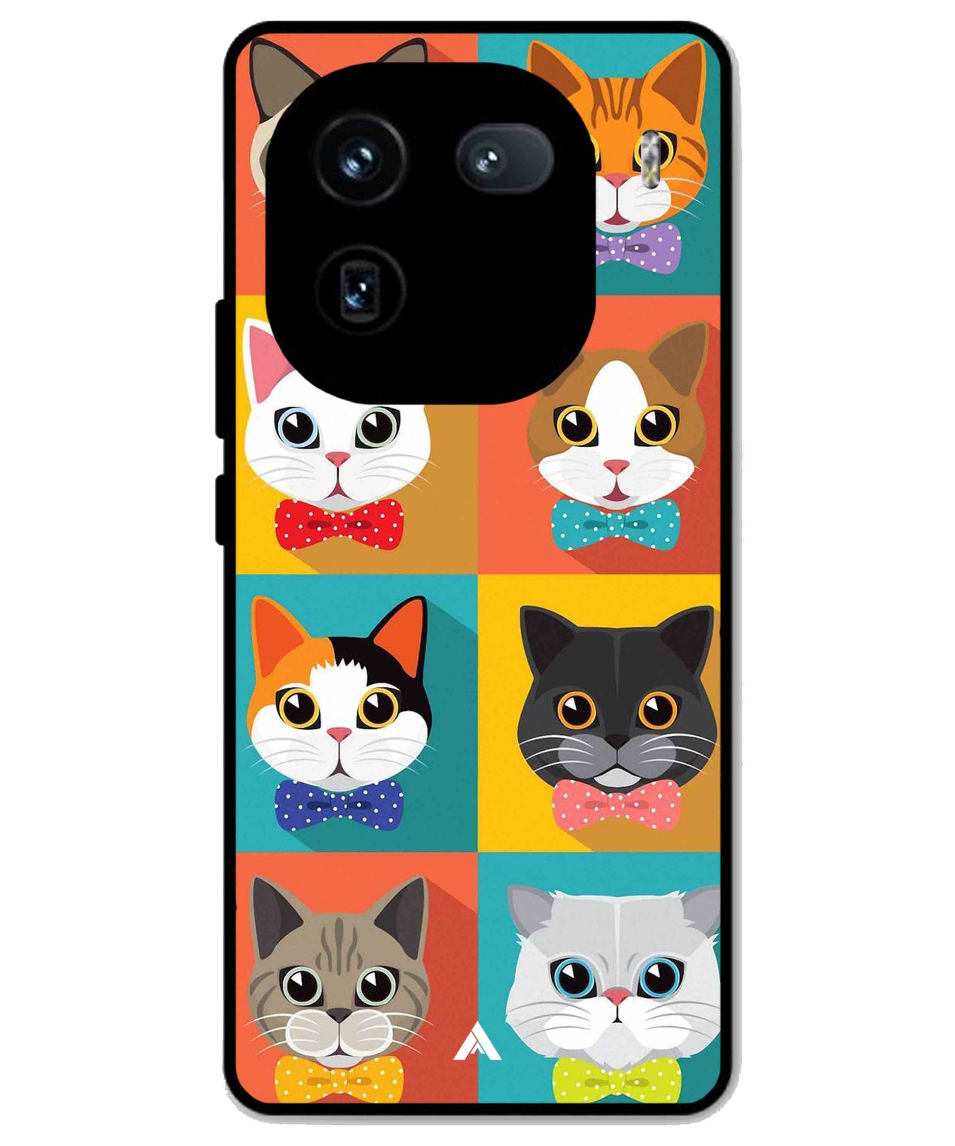 Kitties Metal Back Cover Phone Case for iQOO 12