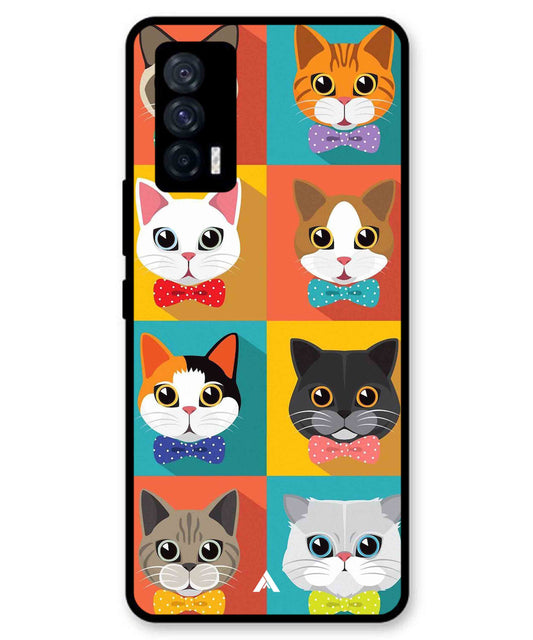 Kitties Metal Back Cover Phone Case for iQOO Neo 5