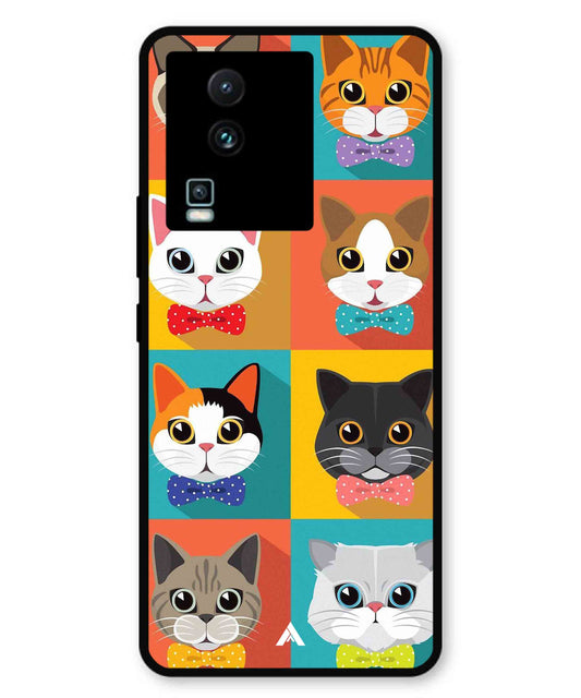 Kitties Metal Back Cover Phone Case for iQOO Neo 7