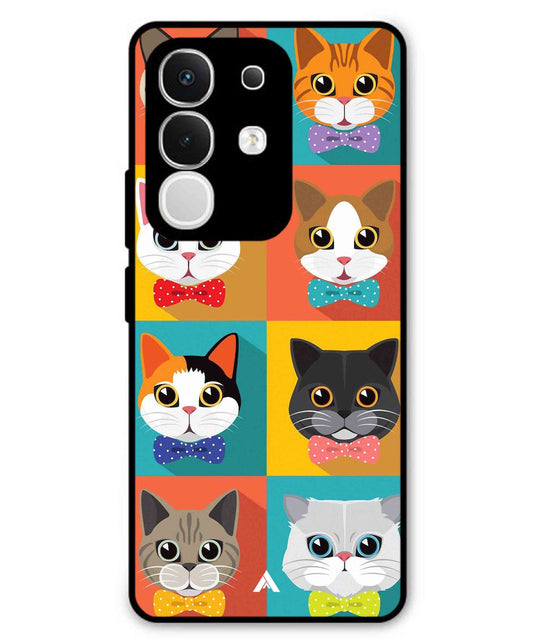 Kitties Metal Back Cover Phone Case for iQOO Z10x