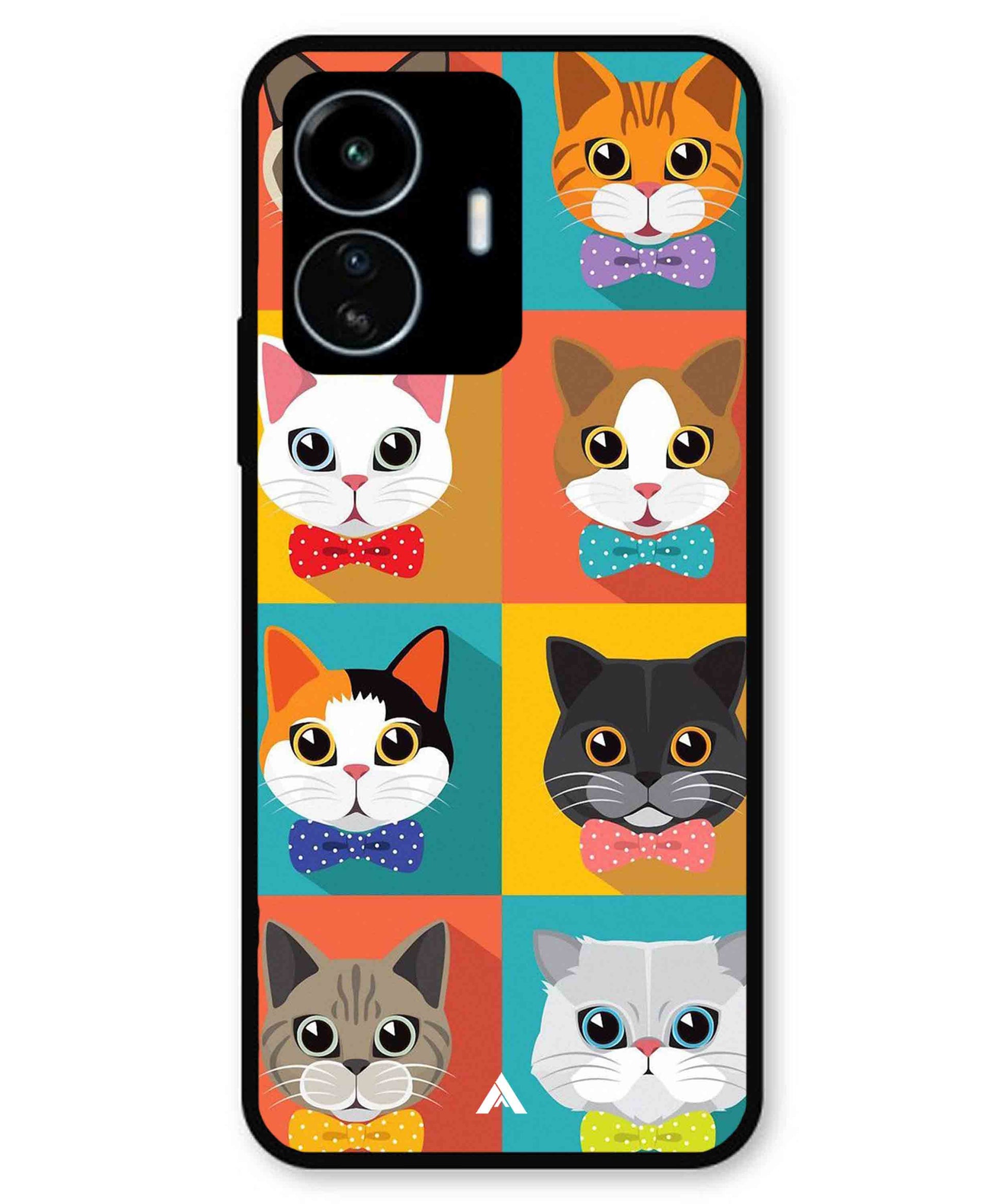 Kitties Metal Back Cover Phone Case for iQOO Z6 Lite