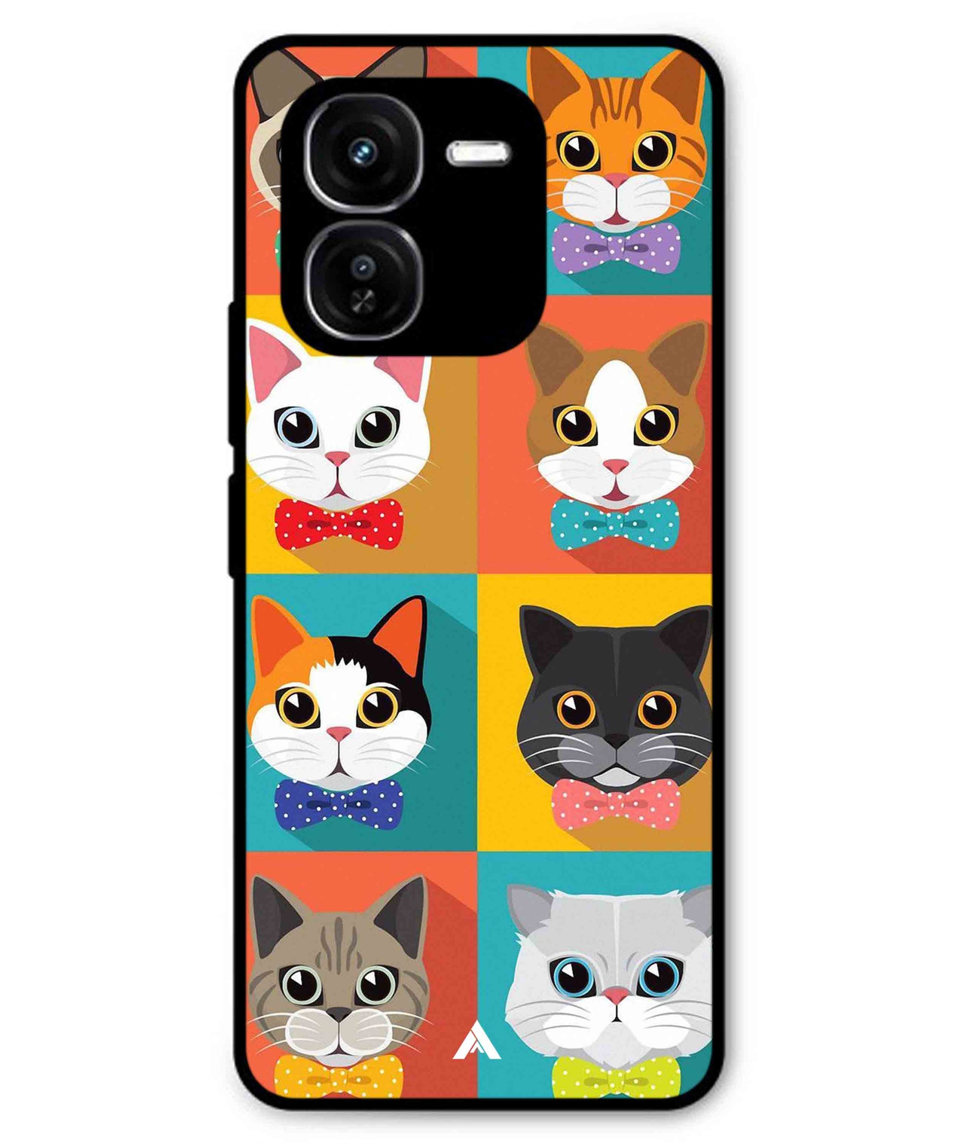 Kitties Metal Back Cover Phone Case for iQOO Z9x