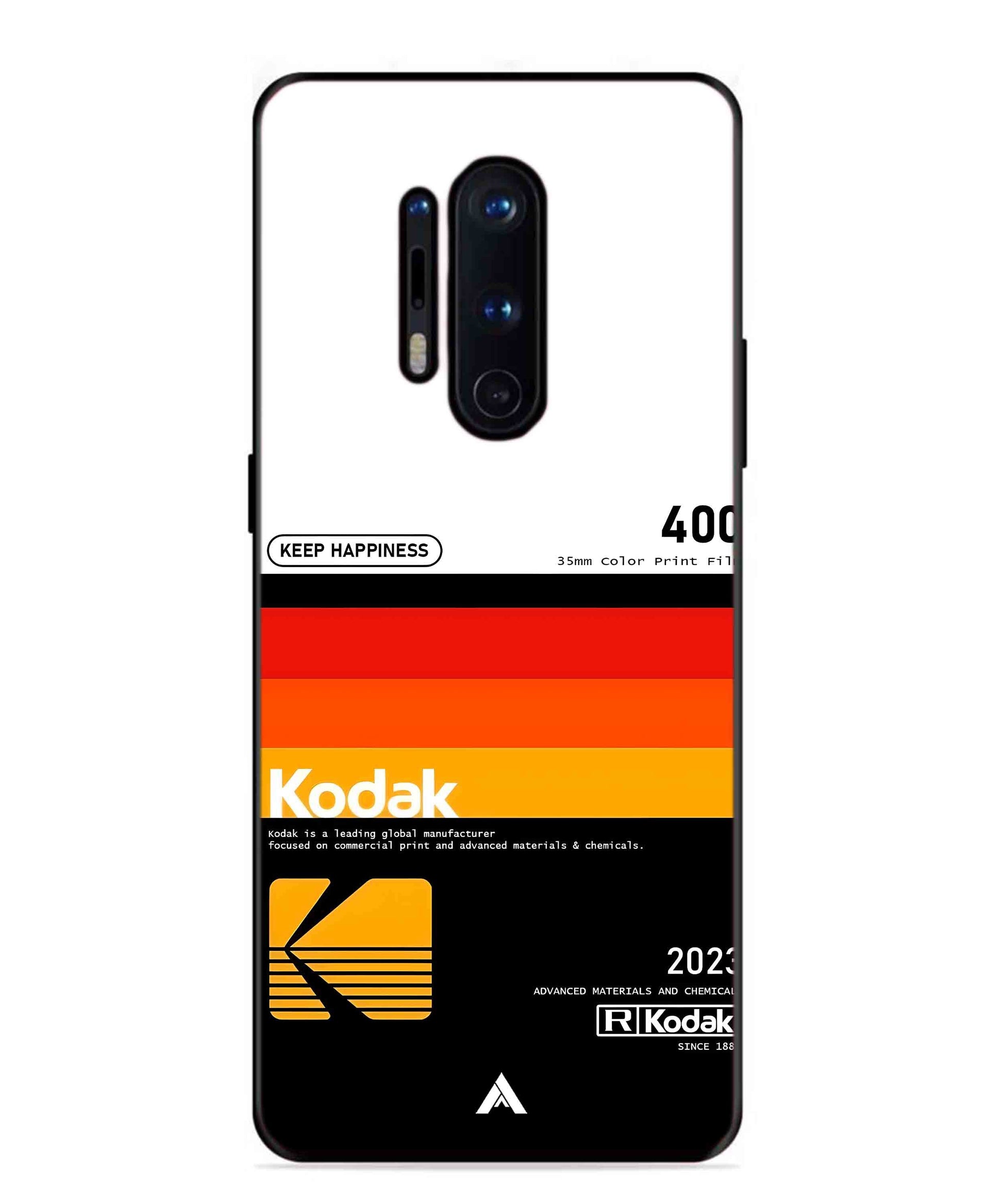 Kodak 400 Aesthetic Metal Back Cover Phone Case for Oneplus 8 Pro