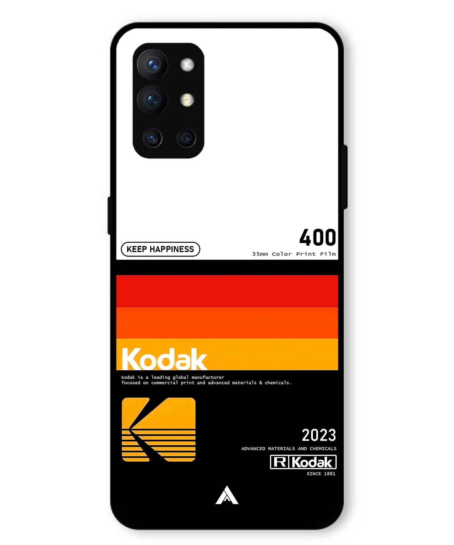 Kodak 400 Aesthetic Metal Back Cover Phone Case for Oneplus 9R