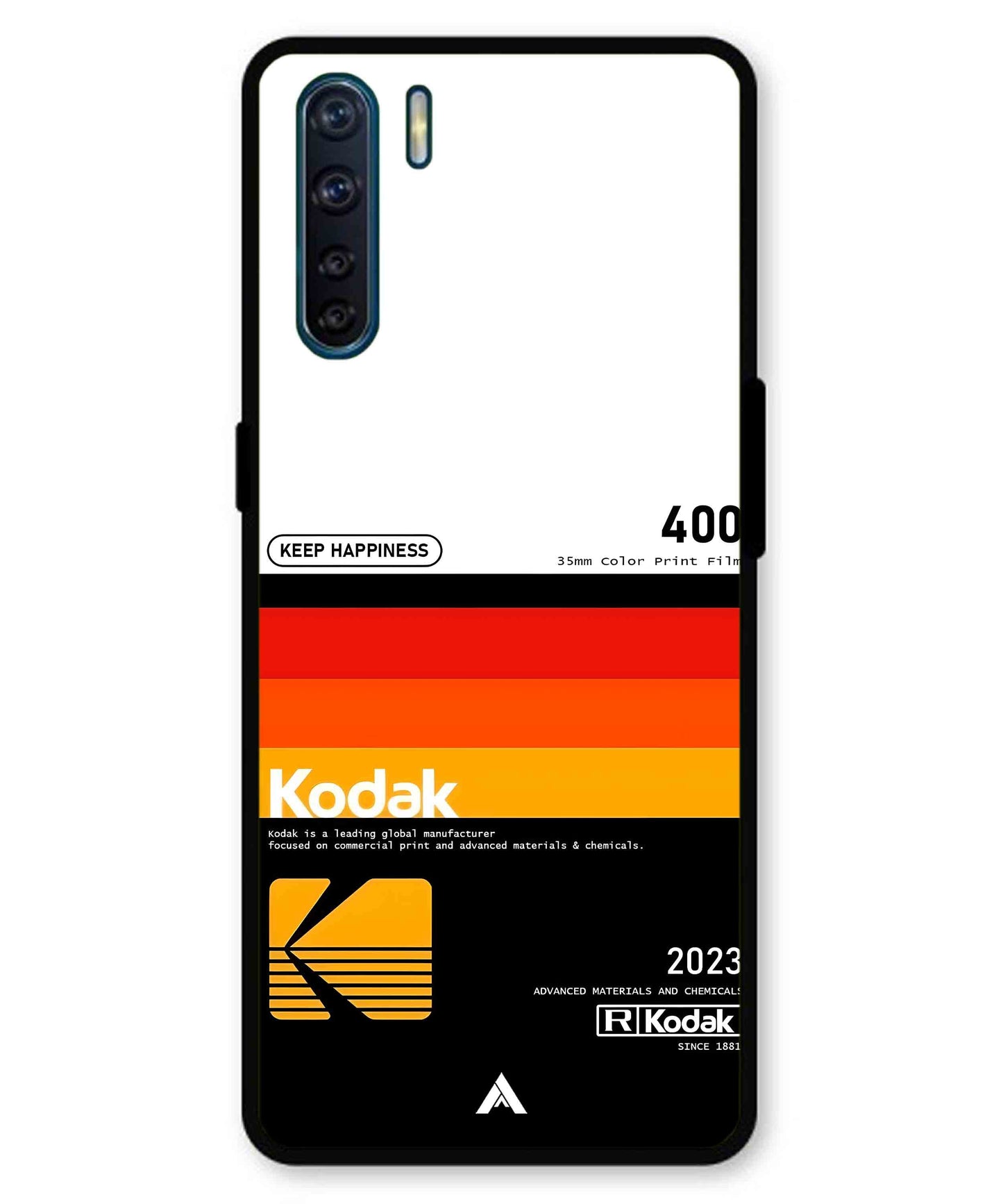 Kodak 400 Aesthetic Metal Back Cover Phone Case for Oppo A91