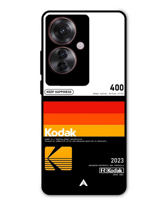 Kodak 400 Aesthetic Metal Back Cover Phone Case for Oppo F25 Pro
