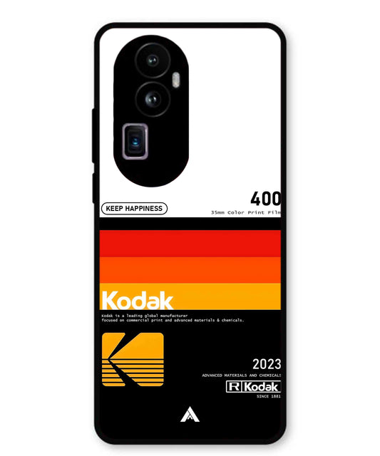 Kodak 400 Aesthetic Metal Back Cover Phone Case for Oppo Reno 10 Pro Plus