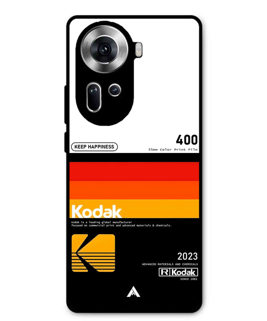 Kodak 400 Aesthetic Metal Back Cover Phone Case for Oppo Reno 11