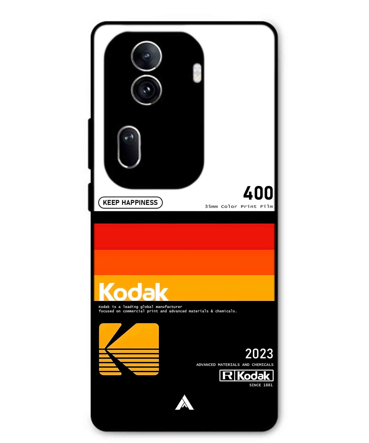 Kodak 400 Aesthetic Metal Back Cover Phone Case for Oppo Reno 11 Pro