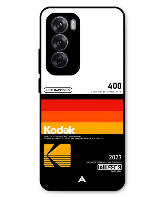 Kodak 400 Aesthetic Metal Back Cover Phone Case for Oppo Reno 12 Pro