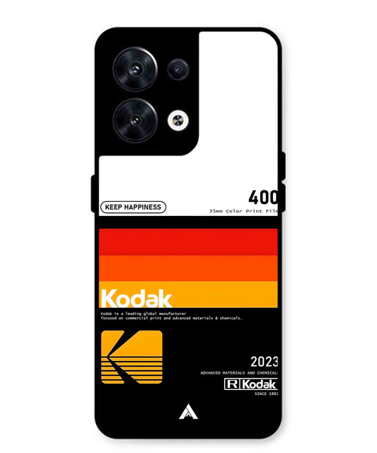 Kodak 400 Aesthetic Metal Back Cover Phone Case for Oppo Reno 8