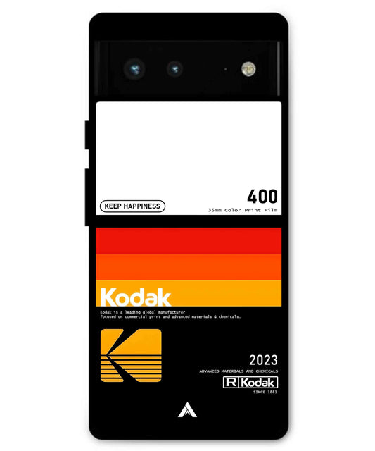 Kodak 400 Aesthetic Metal Back Cover Phone Case for Pixel 6A