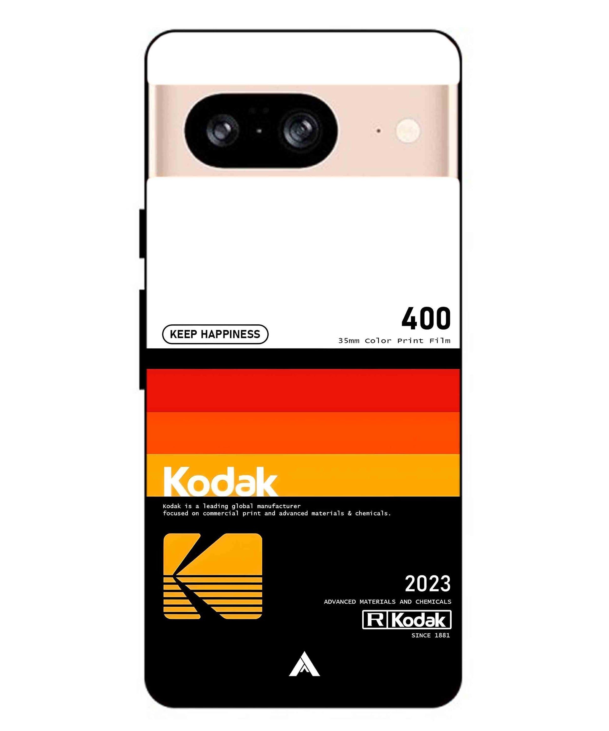 Kodak 400 Aesthetic Metal Back Cover Phone Case for Pixel 8
