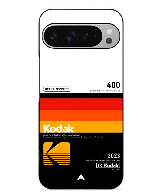 Kodak 400 Aesthetic Metal Back Cover Phone Case for Pixel 9 Pro