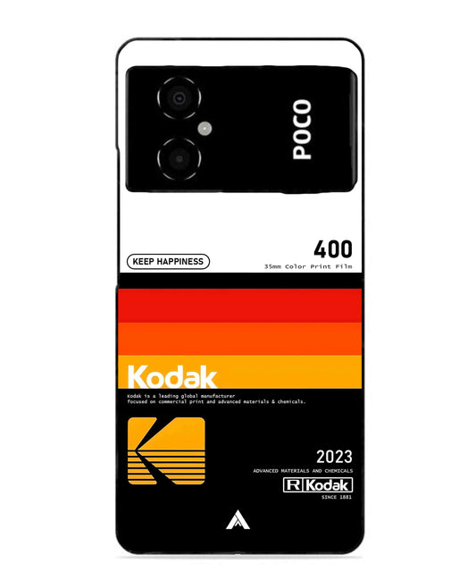 Kodak 400 Aesthetic Metal Back Cover Phone Case for Poco M4 5G
