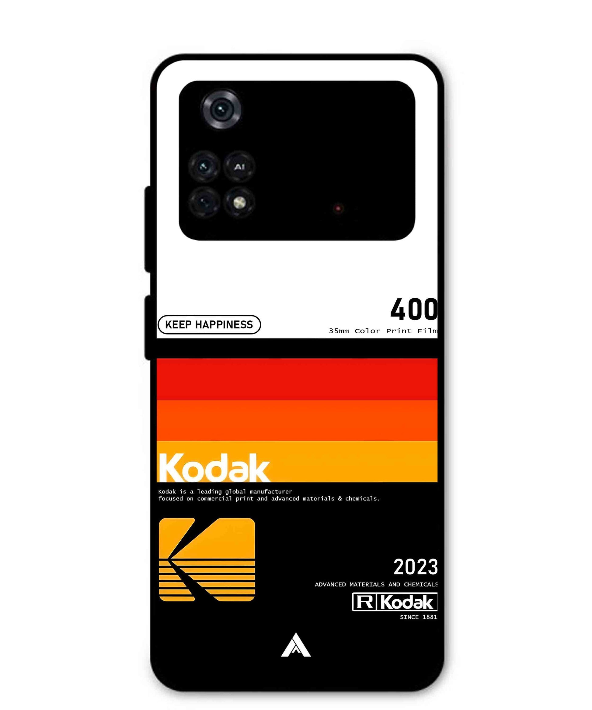 Kodak 400 Aesthetic Metal Back Cover Phone Case for Poco M4 Pro 4G