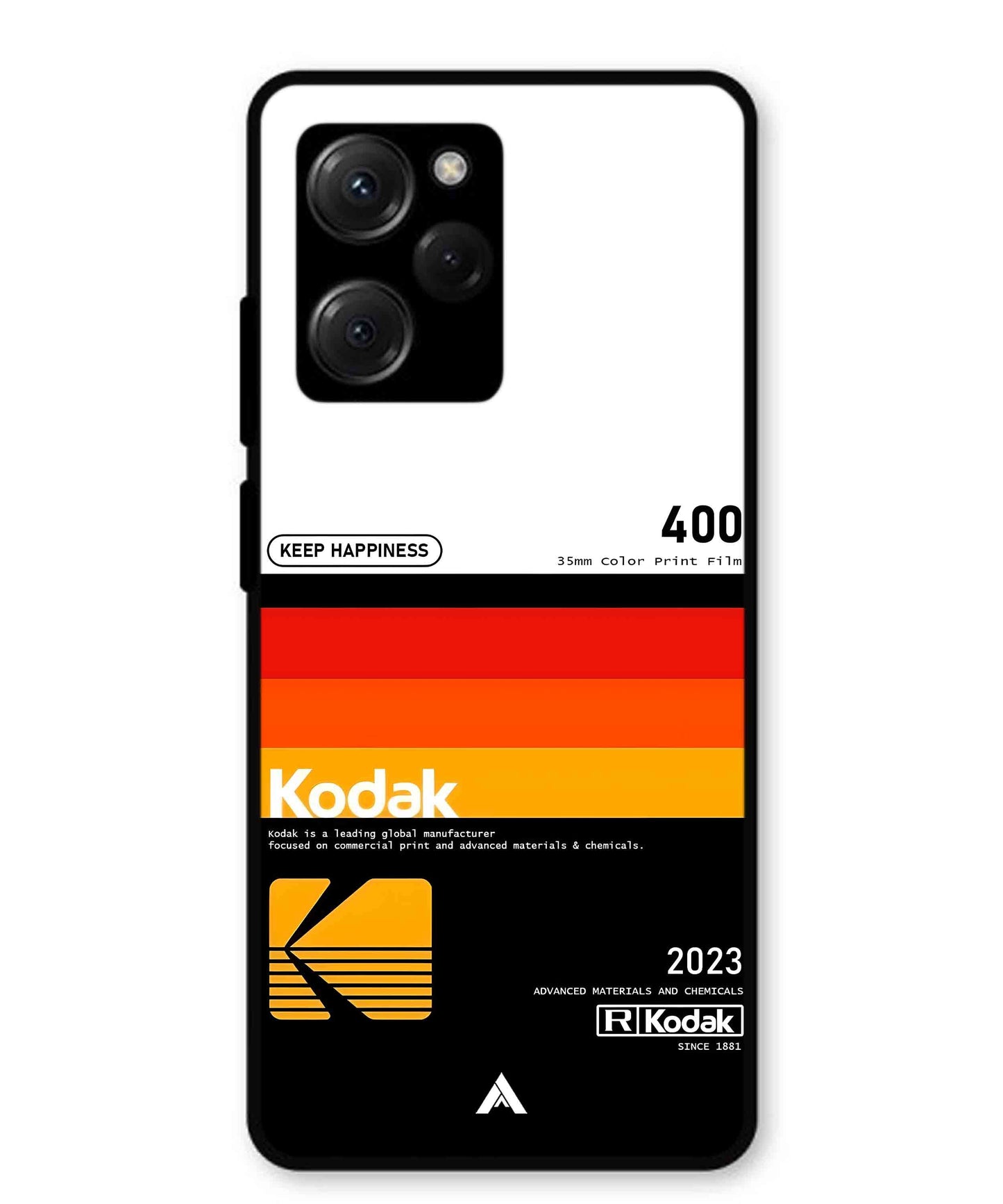 Kodak 400 Aesthetic Metal Back Cover Phone Case for Poco X5 Pro