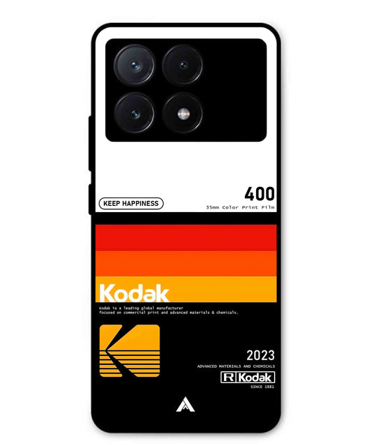 Kodak 400 Aesthetic Metal Back Cover Phone Case for Poco X6 Pro