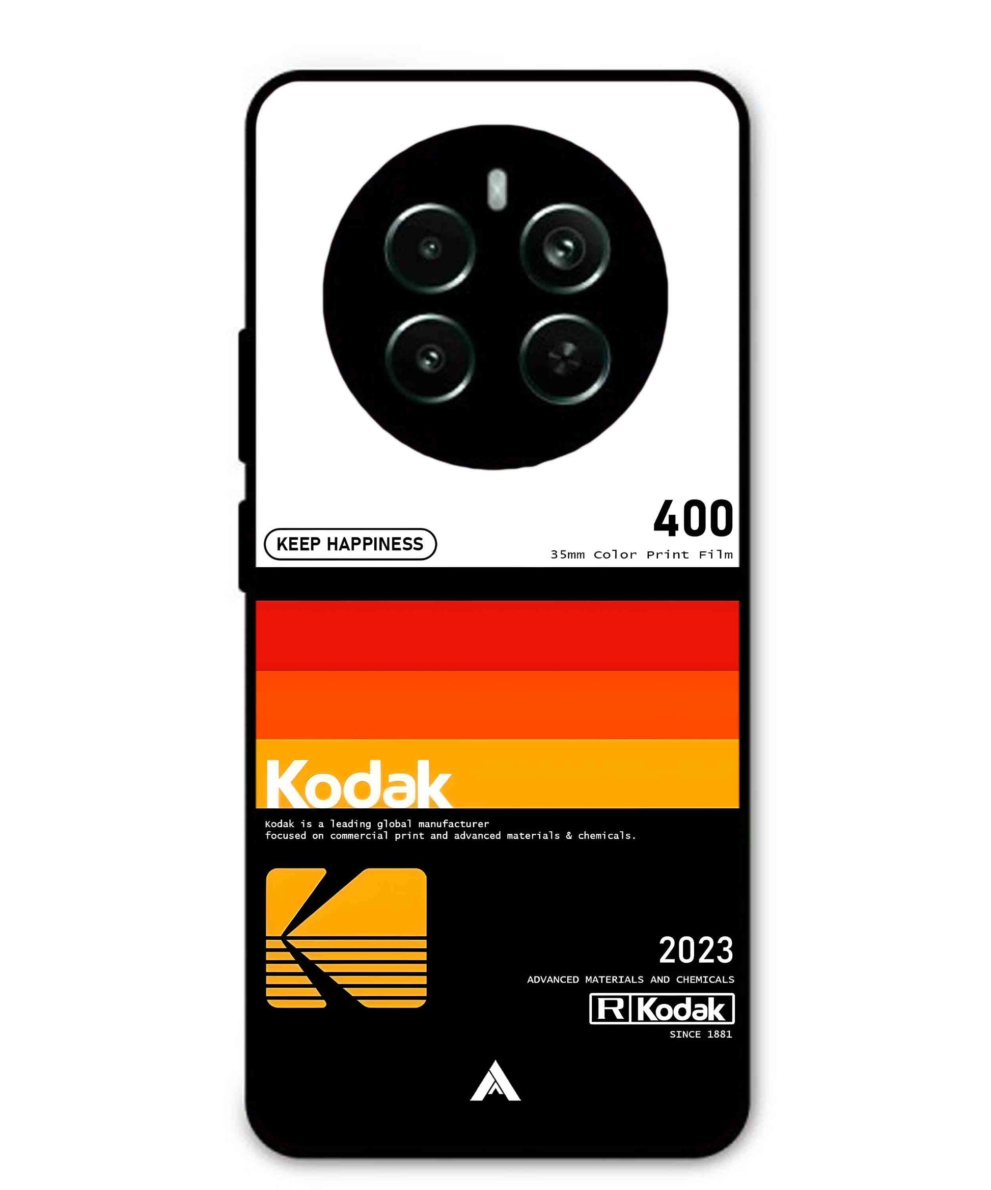 Kodak 400 Aesthetic Metal Back Cover Phone Case for Realme 12 Pro Plus