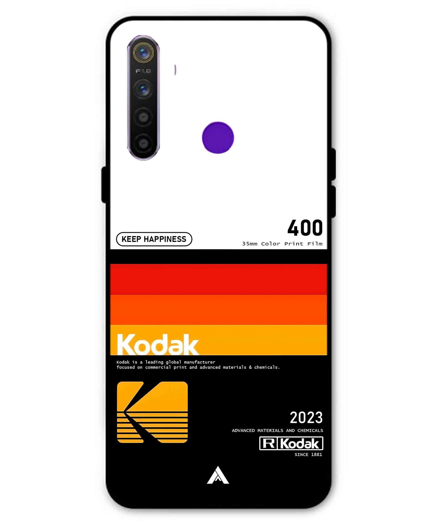 Kodak 400 Aesthetic Metal Back Cover Phone Case for Realme 5s