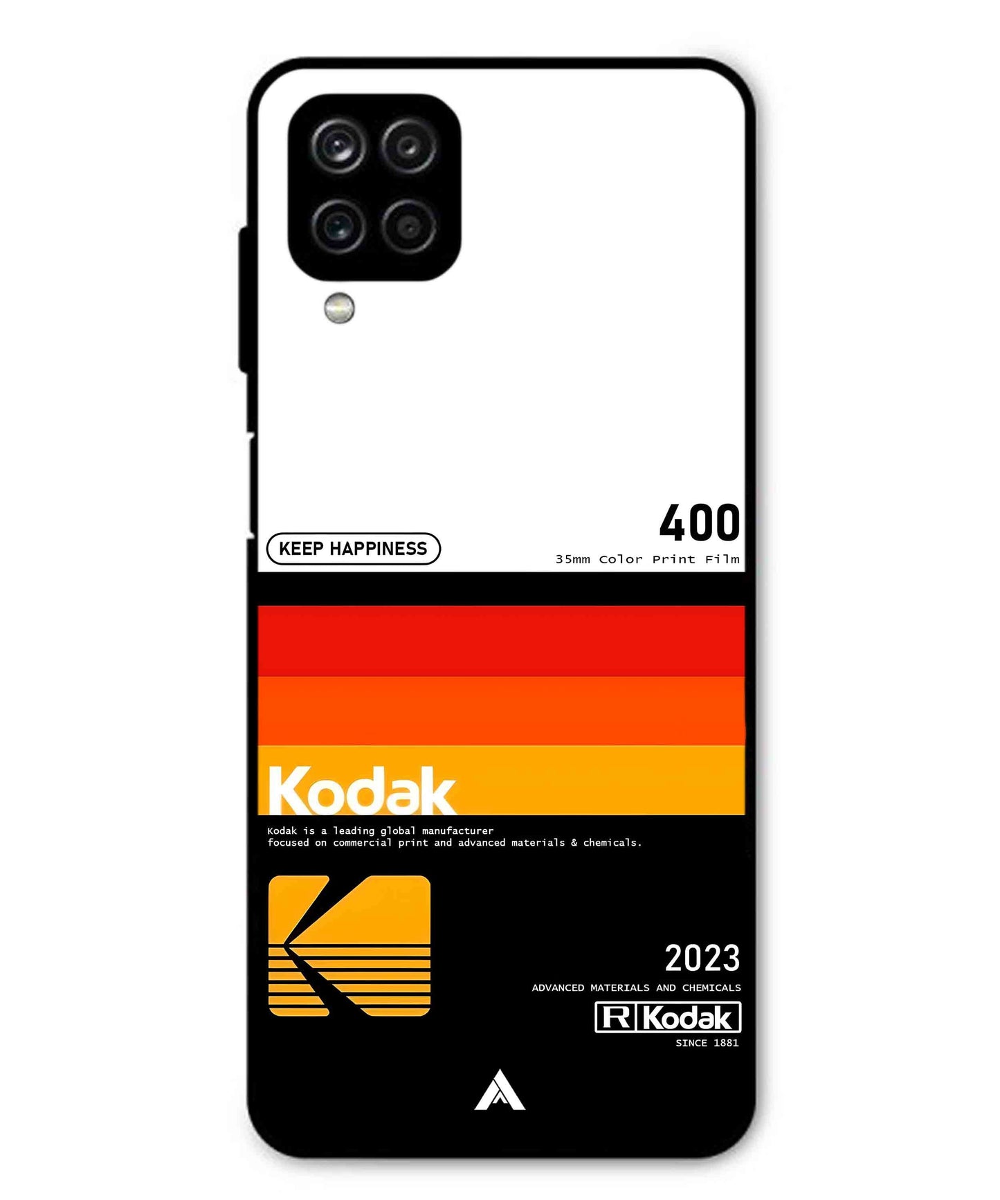 Kodak 400 Aesthetic Metal Back Cover Phone Case for Samsung Galaxy F12